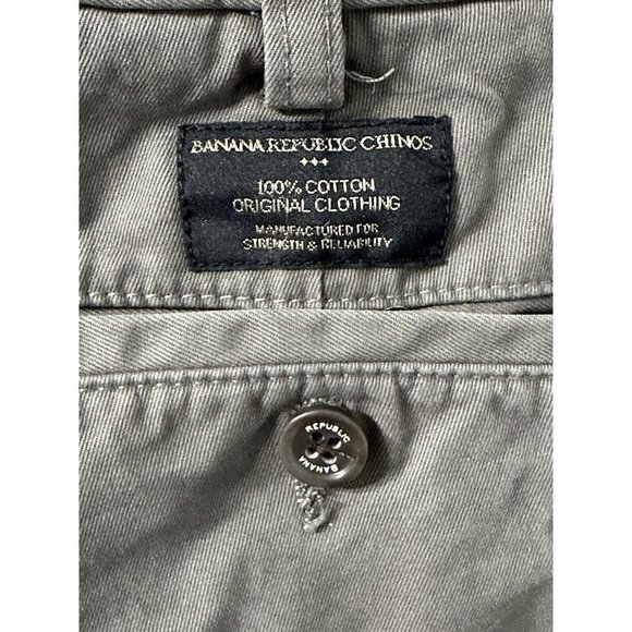 Banana Republic Mens Straight Fit Gavin Pants 38x32 Chinos Trousers Khaki Brown - Picture 3 of 5